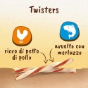 8in1 Tasties Twisters con Petto di Pollo e Merluzzo per Cane 85 gr