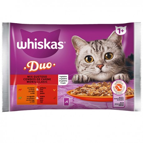 Whiskas Duo Mix Gustoso per Gatti adulti 4 x 85 gr