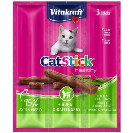 VitaKraft Cat Stick con Pollo ed Erba Gatta Snack per Gatto 18 gr