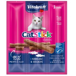 VitaKraft Cat Stick con Merluzzo e Merluzzo Nero Snack per Gatto 18 gr