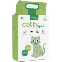AqpetFriends Lettiera CattyGreen Sabbia per Gatti alla Soia Naturale profumazione Gelsomino 6 Litri