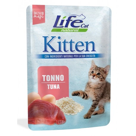 Life Cat Kitten Tonno Cibo Umido in Busta 70 gr per Gattino