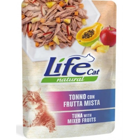Life Cat Tonno con Frutta Mista Cibo Umido in Busta 70 gr per Gattino