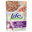 Life Cat Tonnetto con Prosciutto Cibo Umido in Busta 70 gr per Gattino