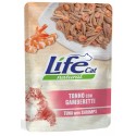 Life Cat Tonno con Gamberetti Cibo Umido in Busta 70 gr per Gatto