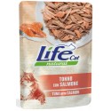 Life Cat Tonno con Salmone Cibo Umido in Busta 70 gr per Gatto