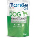 Monge Grill DOG Bocconcini al Forno con Agnello e Ortaggi 100 gr Busta Cibo Umido per Cane