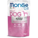 Monge Grill DOG Bocconcini al Forno Ricco in Maiale 100 gr Busta Cibo Umido per Cane