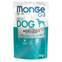 Monge Grill DOG Bocconcini al Forno Ricco in Merluzzo 100 gr Busta Cibo Umido per Cane