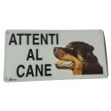 Cartella metallo Attenti al cane Rottweiler