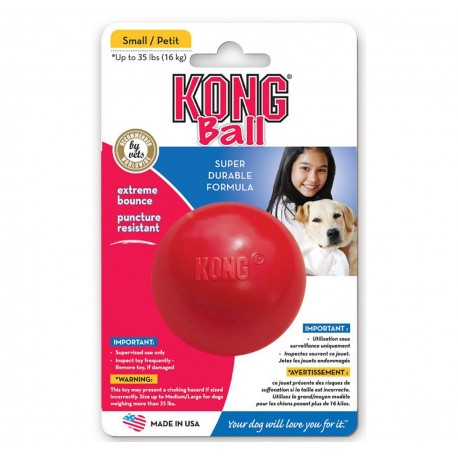 Kong Ball KB2 Gioco Palla Dura Rossa per Cane Piccolo