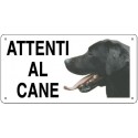 Cartello Attenti al Cane Labrador
